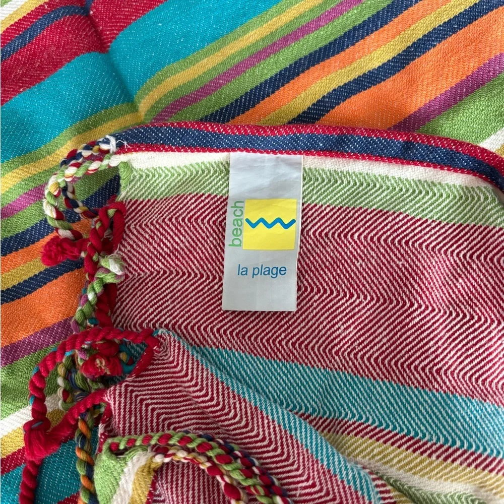 Colorful Striped Woven beach blanket